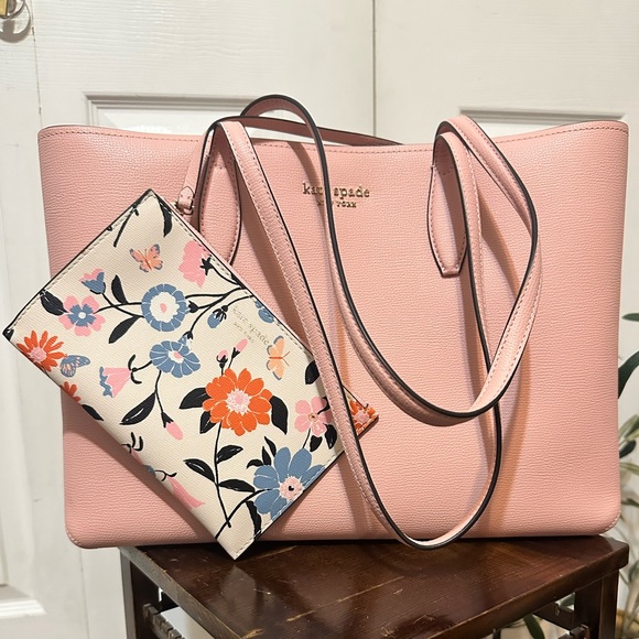 kate spade Handbags - All Day Large pebbled leather tote with detachable zip pouch